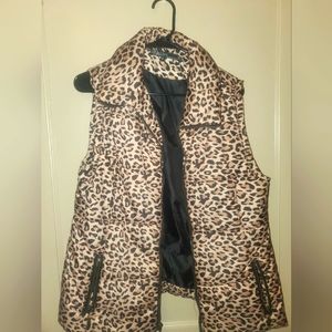 Ashley Leopard Puffy Vest